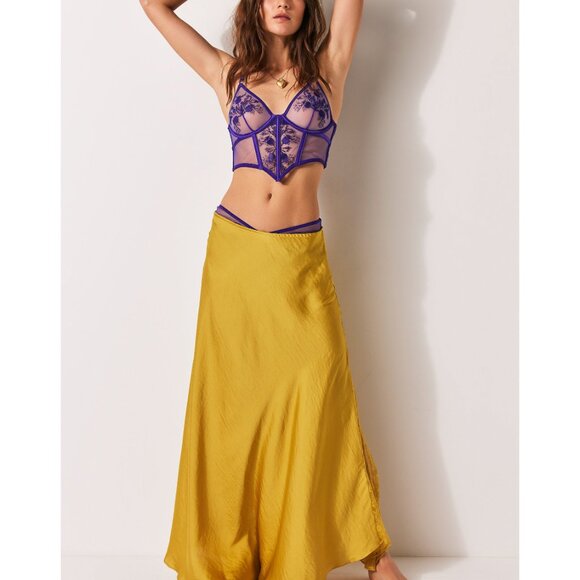 Free People Yellow Lace Chemise & Slip - Picture 6 of 9